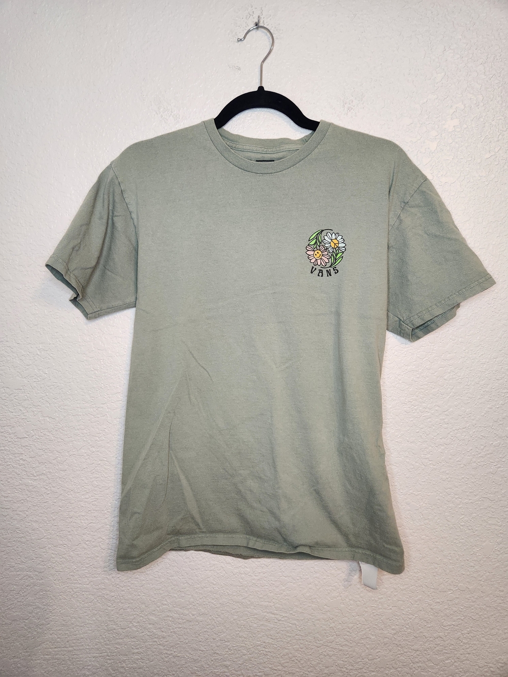 Vans classic fit Elevated Minds t-shirt M crew neck tee in sage green